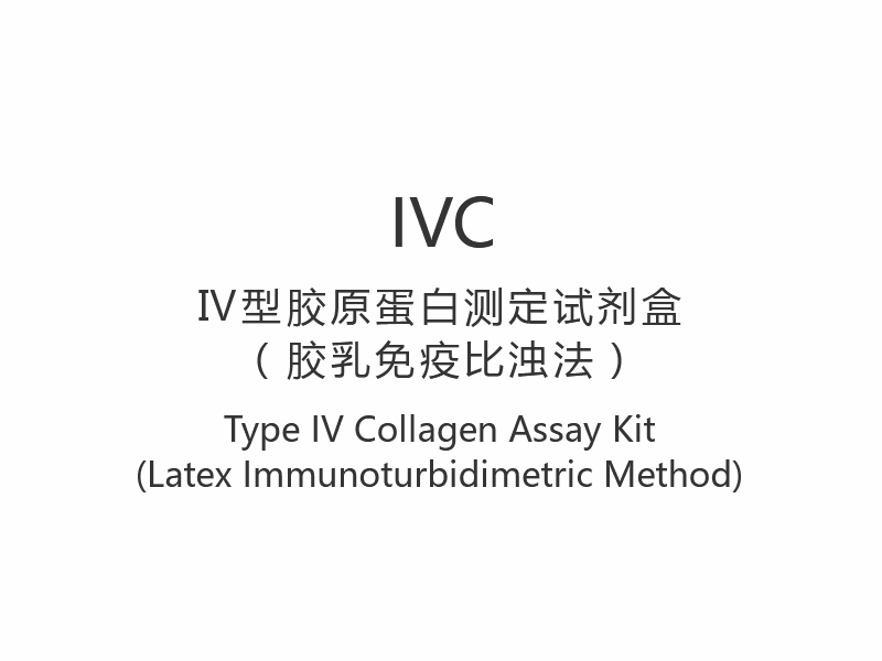 【IVC】 Type IV Collagen Assay Kit (Latex Immunoturbidimetrisk metode)